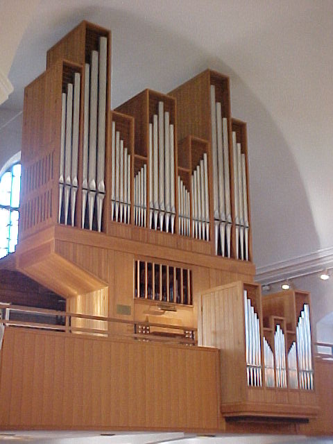 En bild på orgeln i Kyrkslätts kyrka