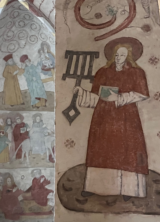 Väggmålning i Sankt Lars kyrka