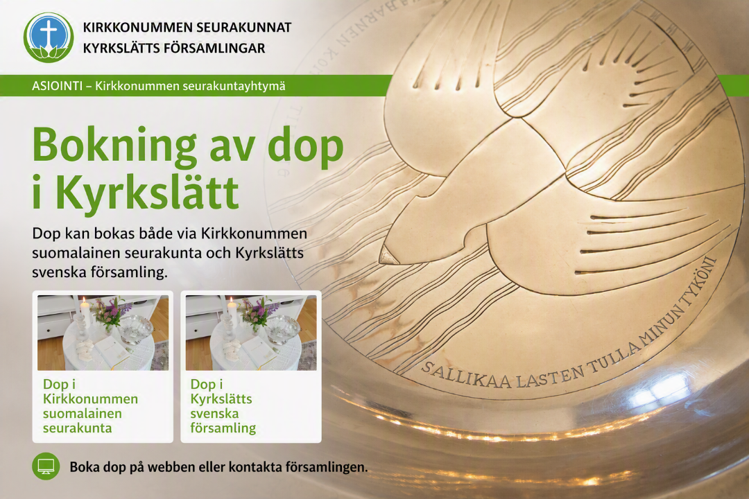 Bokning av dop i Kyrkslätt